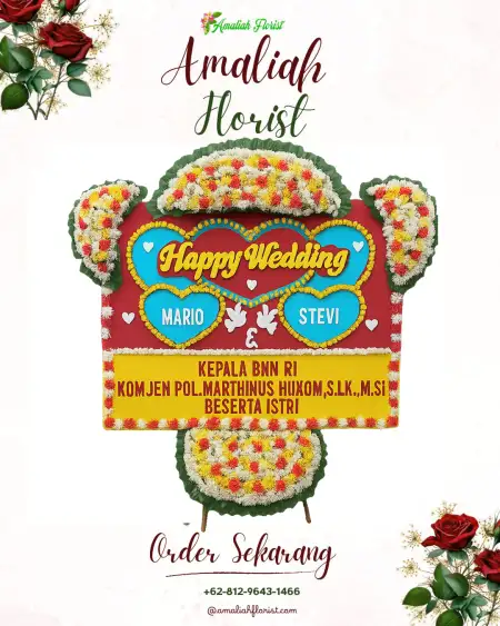Papan Bunga Pernikahan Gading Cempaka